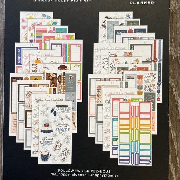 Happy Planner Horizontal Calendar/Planner Butterfly and Floral Stickers - Picture 12 of 14